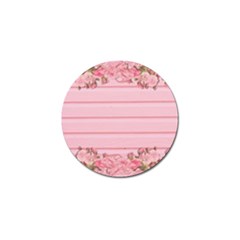 Pink Peony Outline Romantic Golf Ball Marker