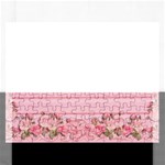 Pink Peony Outline Romantic Rectangular Jigsaw Puzzl Front