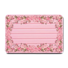 Pink Peony Outline Romantic Small Doormat 