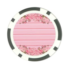 Pink Peony Outline Romantic Poker Chip Card Guard