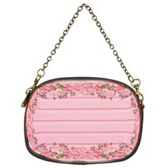 Pink Peony Outline Romantic Chain Purses (One Side) 