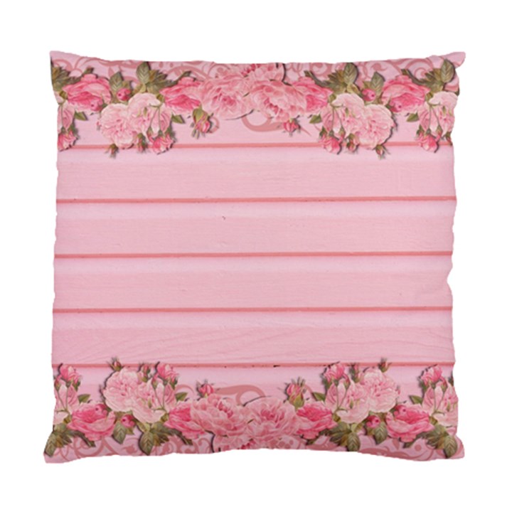 Pink Peony Outline Romantic Standard Cushion Case (Two Sides)