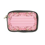 Pink Peony Outline Romantic Coin Purse Front