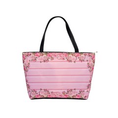 Pink Peony Outline Romantic Shoulder Handbags