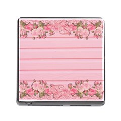 Pink Peony Outline Romantic Memory Card Reader (Square)