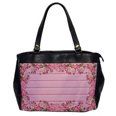 Pink Peony Outline Romantic Office Handbags