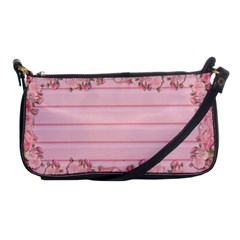 Pink Peony Outline Romantic Shoulder Clutch Bags