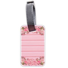 Pink Peony Outline Romantic Luggage Tags (two Sides) by Simbadda