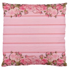 Pink Peony Outline Romantic Large Cushion Case (one Side) by Simbadda