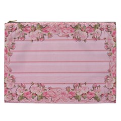 Pink Peony Outline Romantic Cosmetic Bag (XXL) 