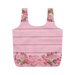 Pink Peony Outline Romantic Full Print Recycle Bags (M) 