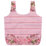 Pink Peony Outline Romantic Full Print Recycle Bags (L)  Front