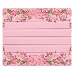 Pink Peony Outline Romantic Double Sided Flano Blanket (Small) 