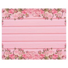 Pink Peony Outline Romantic Double Sided Flano Blanket (Medium) 