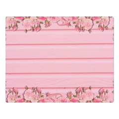 Pink Peony Outline Romantic Double Sided Flano Blanket (Large) 