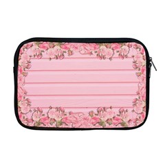 Pink Peony Outline Romantic Apple Macbook Pro 17  Zipper Case by Simbadda