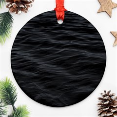 Dark Lake Ocean Pattern River Sea Ornament (round) by Simbadda