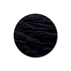 Dark Lake Ocean Pattern River Sea Rubber Coaster (round)  by Simbadda