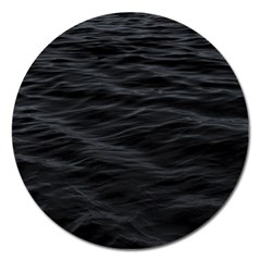 Dark Lake Ocean Pattern River Sea Magnet 5  (round) by Simbadda