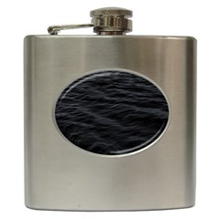 Dark Lake Ocean Pattern River Sea Hip Flask (6 Oz) by Simbadda