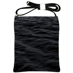 Dark Lake Ocean Pattern River Sea Shoulder Sling Bags by Simbadda