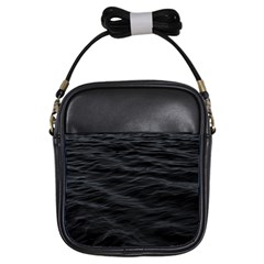 Dark Lake Ocean Pattern River Sea Girls Sling Bags by Simbadda