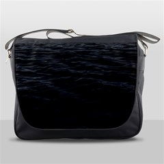 Dark Lake Ocean Pattern River Sea Messenger Bags by Simbadda