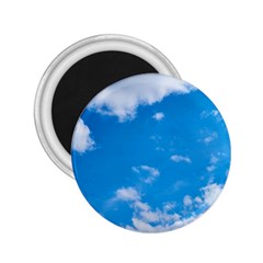 Sky Blue Clouds Nature Amazing 2 25  Magnets by Simbadda