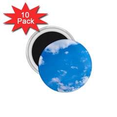 Sky Blue Clouds Nature Amazing 1 75  Magnets (10 Pack)  by Simbadda