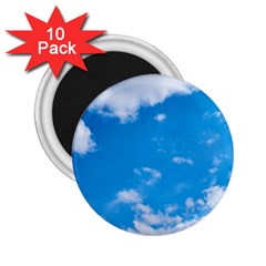 Sky Blue Clouds Nature Amazing 2 25  Magnets (10 Pack)  by Simbadda