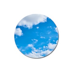 Sky Blue Clouds Nature Amazing Magnet 3  (round) by Simbadda