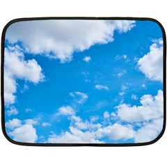 Sky Blue Clouds Nature Amazing Fleece Blanket (mini) by Simbadda