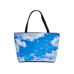 Sky Blue Clouds Nature Amazing Shoulder Handbags by Simbadda