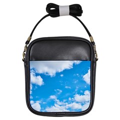 Sky Blue Clouds Nature Amazing Girls Sling Bags by Simbadda