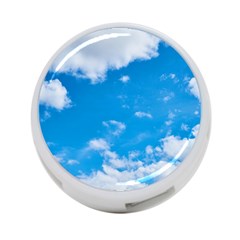 Sky Blue Clouds Nature Amazing 4-port Usb Hub (one Side) by Simbadda