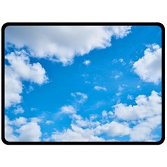 Sky Blue Clouds Nature Amazing Fleece Blanket (large)  by Simbadda