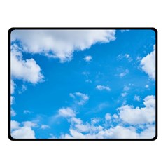 Sky Blue Clouds Nature Amazing Fleece Blanket (small) by Simbadda