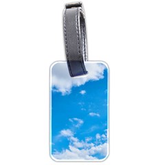 Sky Blue Clouds Nature Amazing Luggage Tags (two Sides) by Simbadda