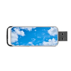 Sky Blue Clouds Nature Amazing Portable Usb Flash (one Side) by Simbadda