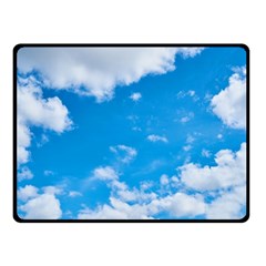 Sky Blue Clouds Nature Amazing Double Sided Fleece Blanket (small)  by Simbadda