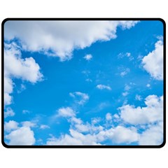 Sky Blue Clouds Nature Amazing Double Sided Fleece Blanket (medium) 