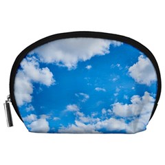 Sky Blue Clouds Nature Amazing Accessory Pouches (large)  by Simbadda