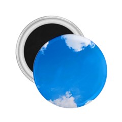 Sky Clouds Blue White Weather Air 2 25  Magnets by Simbadda