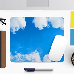 Sky Clouds Blue White Weather Air Large Mousepads by Simbadda