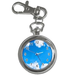 Sky Clouds Blue White Weather Air Key Chain Watches by Simbadda