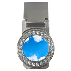 Sky Clouds Blue White Weather Air Money Clips (cz)  by Simbadda