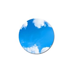 Sky Clouds Blue White Weather Air Golf Ball Marker by Simbadda