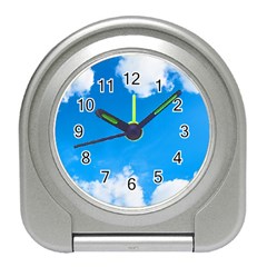 Sky Clouds Blue White Weather Air Travel Alarm Clocks by Simbadda