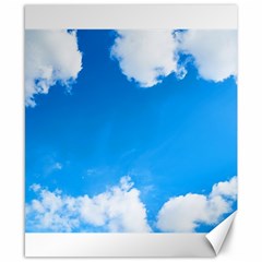 Sky Clouds Blue White Weather Air Canvas 8  X 10  by Simbadda