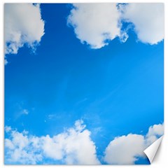 Sky Clouds Blue White Weather Air Canvas 12  X 12   by Simbadda